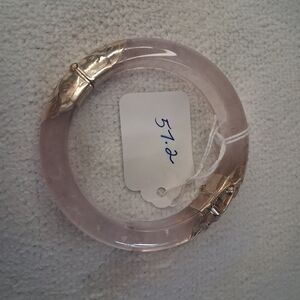 Rose Quartz Open Bangle